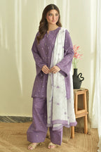 Embroidered Purple Hearts 3PCS