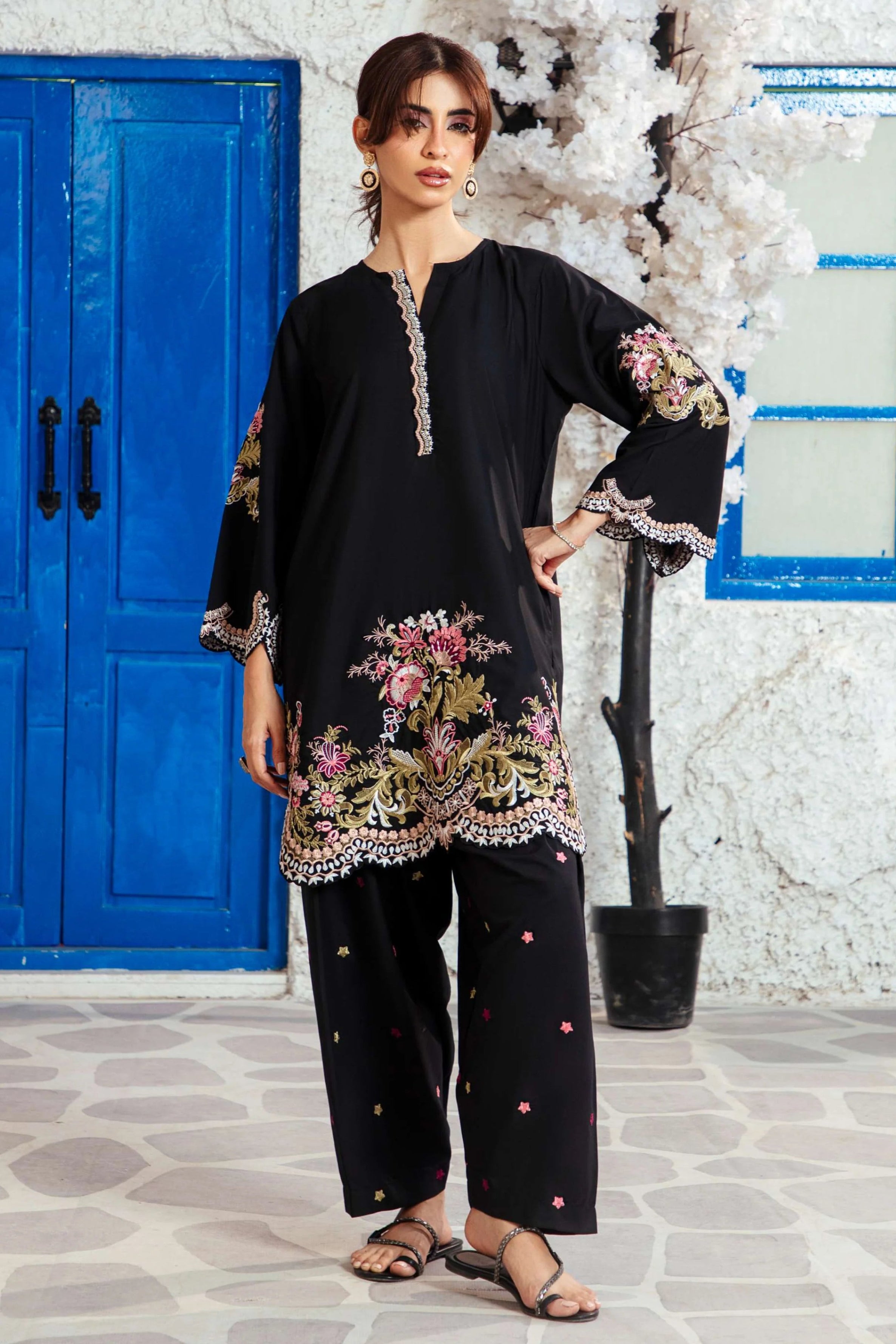 Embroidered Mehar 2PCS