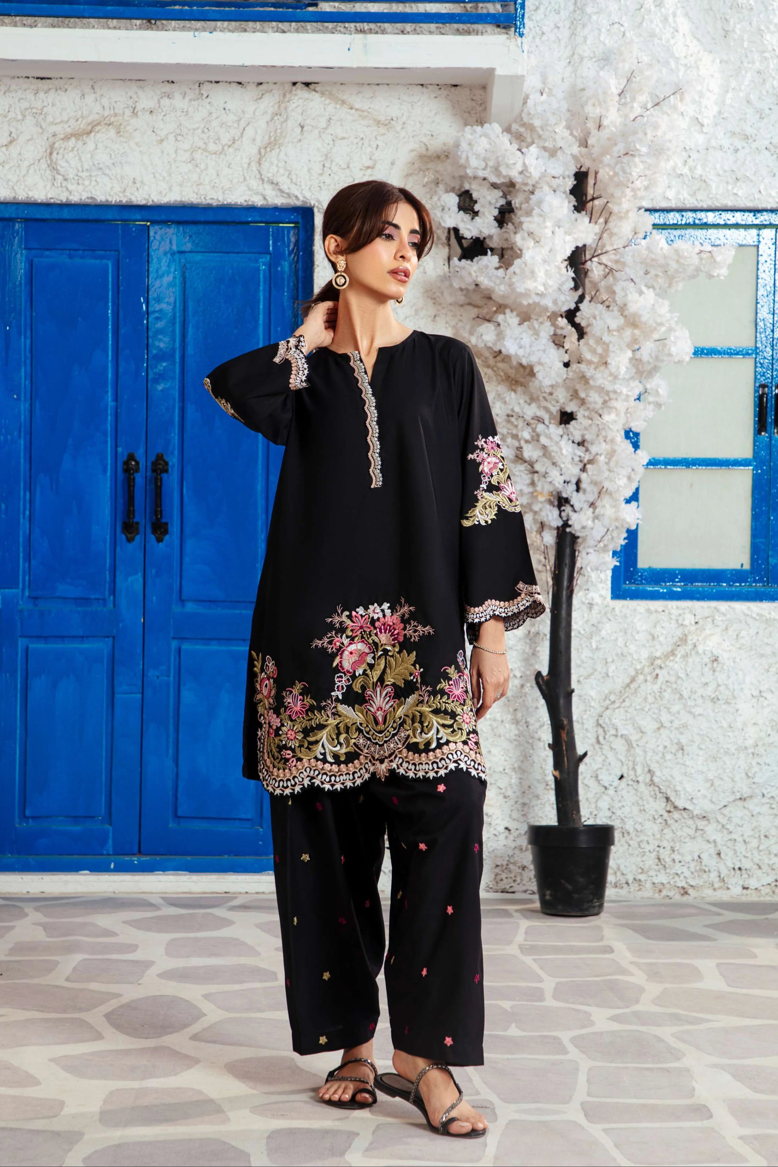 Embroidered Mehar 2PCS