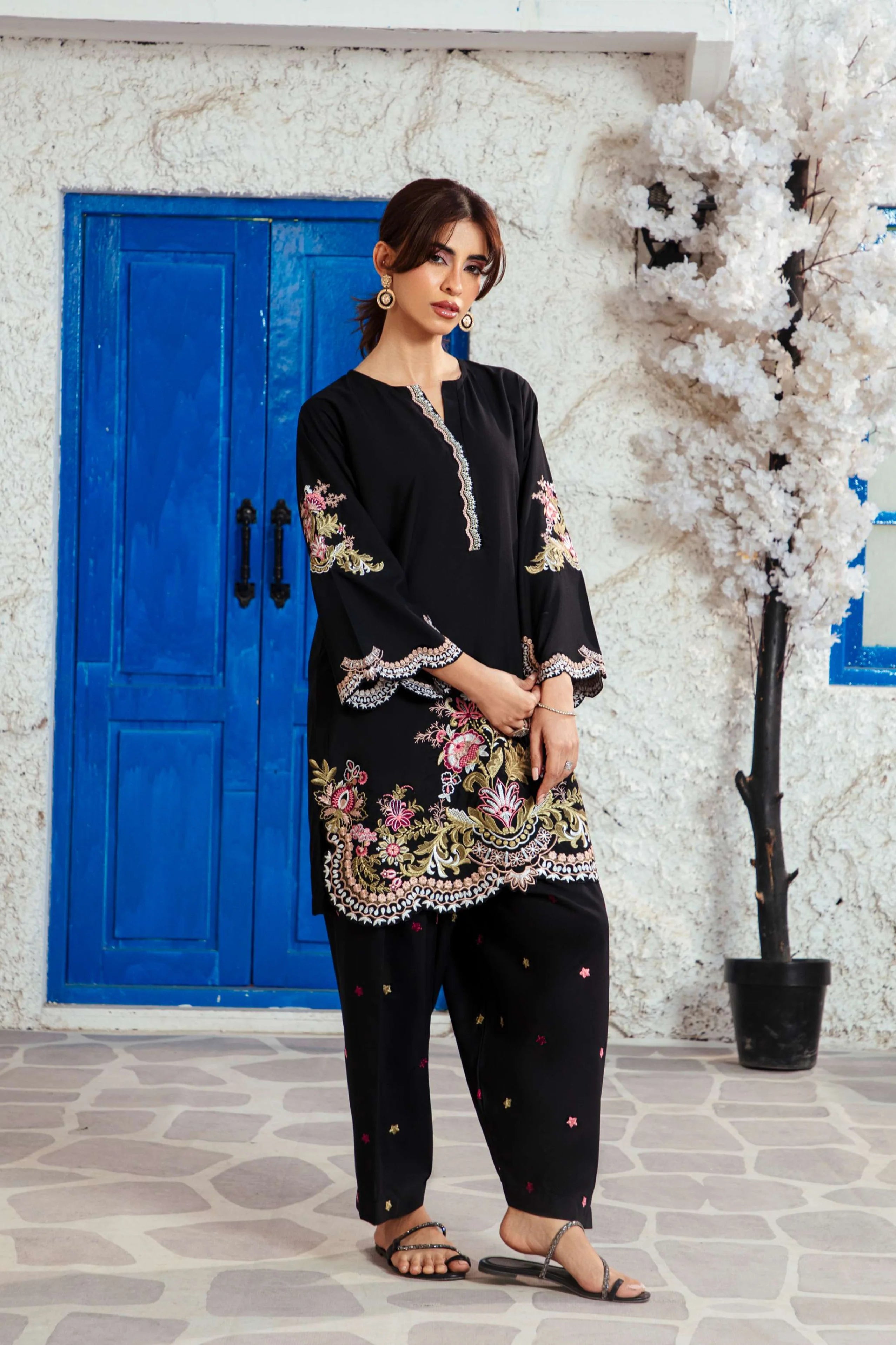 Embroidered Mehar 2PCS