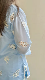Embroidered Ocean Breeze 2PCS