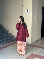 Dried Rose Embroidered 2pc Dress