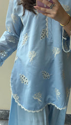 Embroidered Ocean Breeze 2PCS