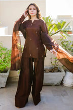 Embroidered Shahmeen 3PCS