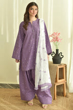 Embroidered Purple Hearts 3PCS