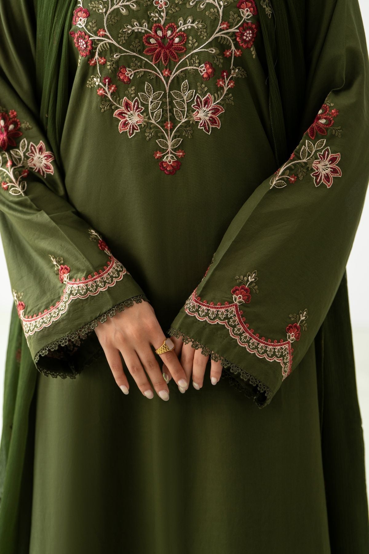 Zareen Olive 3PC