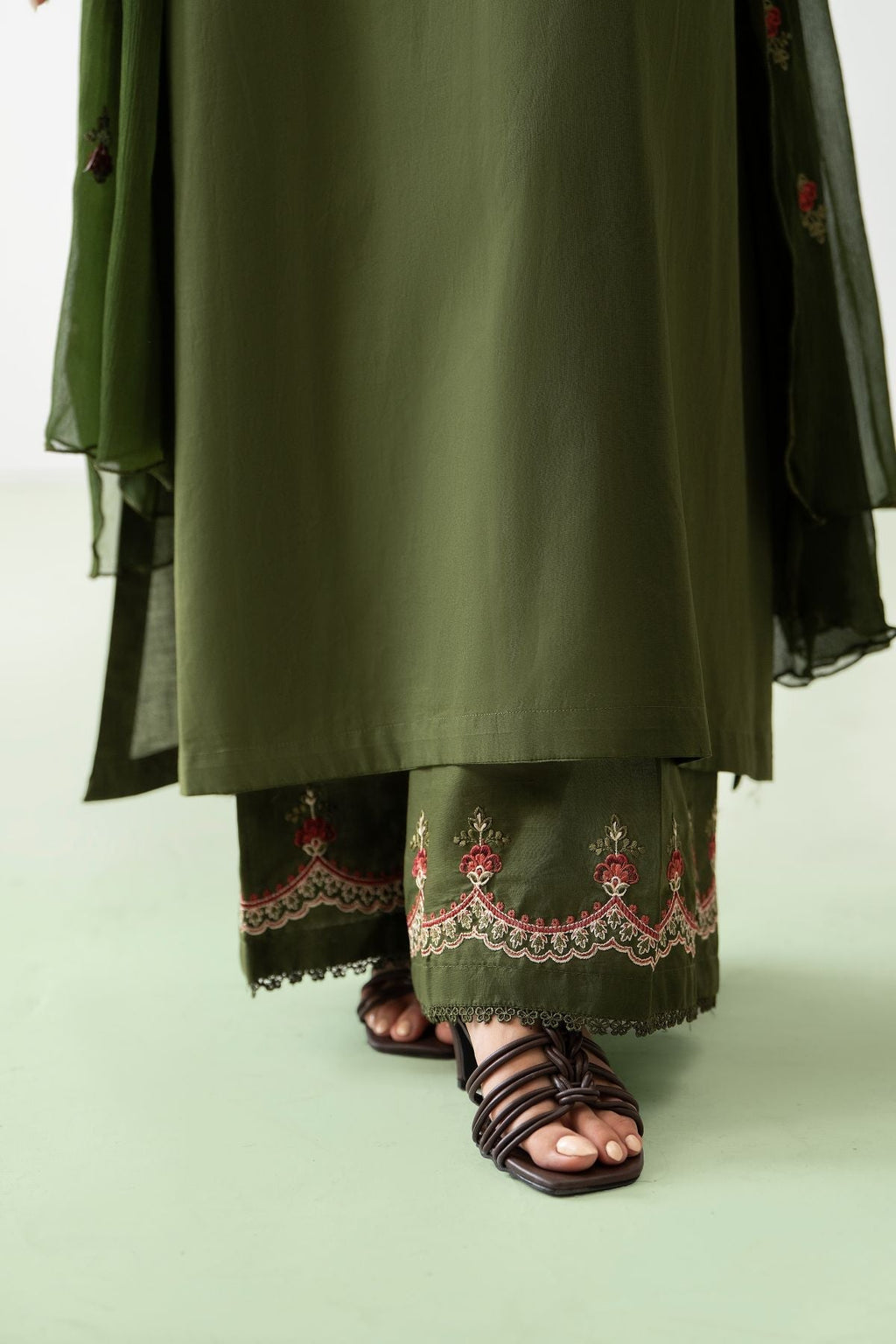 Zareen Olive 3PC