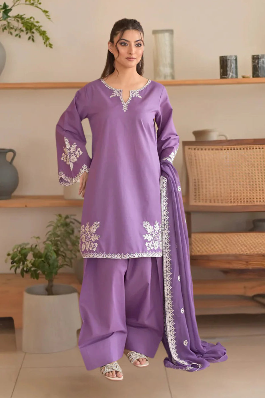 Embroidered Zoha 3PCS
