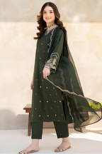 Embroidered Zara Green 3PCS