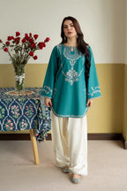 Embroidered Firouza  2PCS