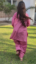 Embroidered Rosy Noor 2PCS