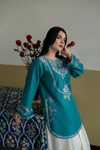 Embroidered Firouza  2PCS