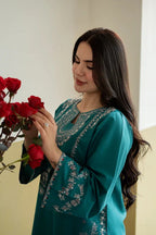 Embroidered Firouza  2PCS