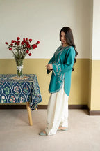 Embroidered Firouza  2PCS