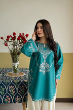 Embroidered Firouza  2PCS