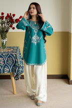 Embroidered Firouza  2PCS