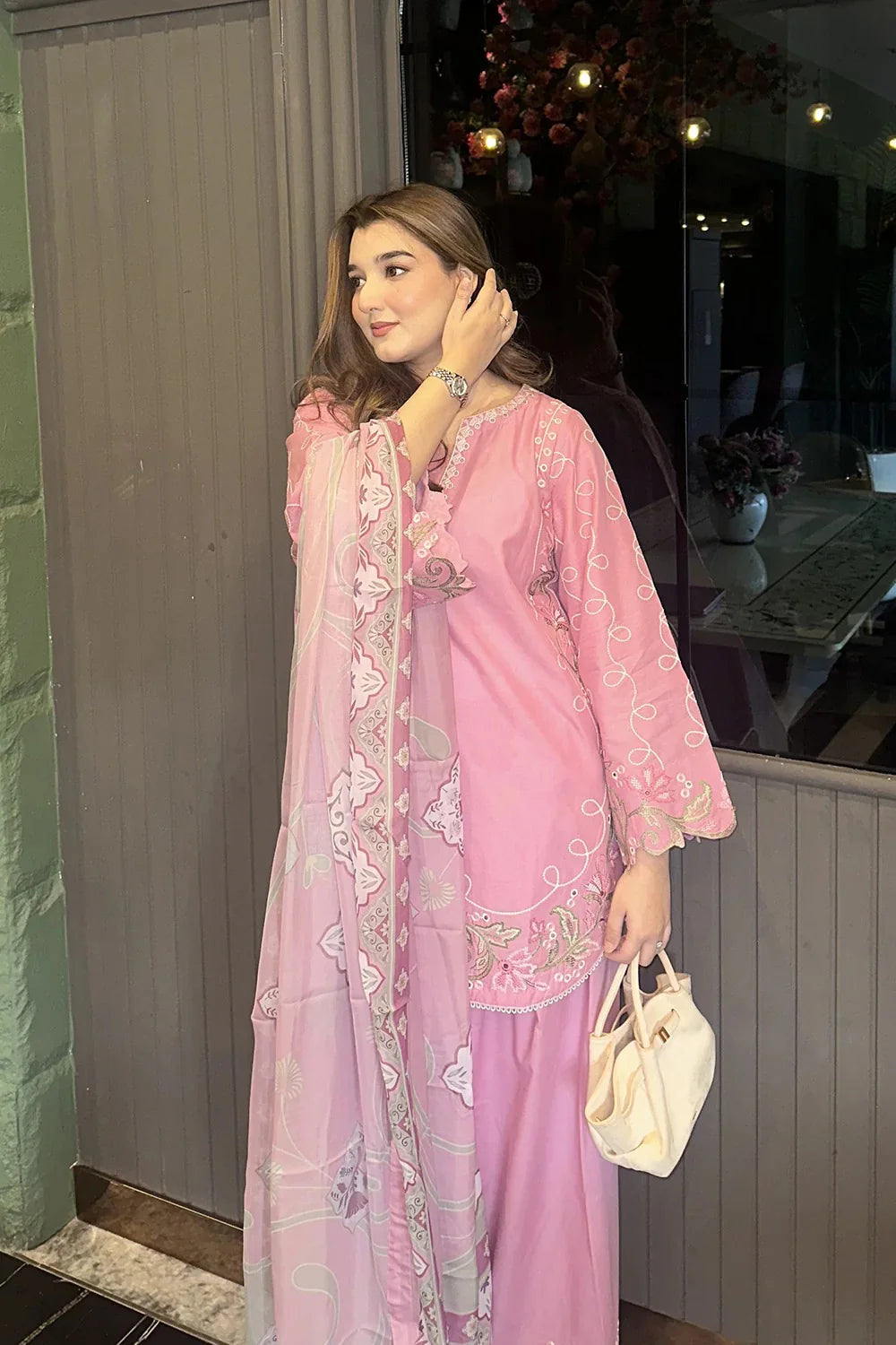 Embroidered Blush 3PCS