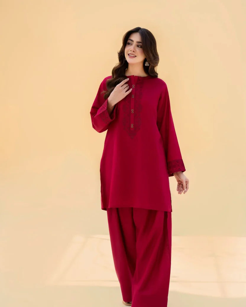 Embroidered Scarlet 2PCS