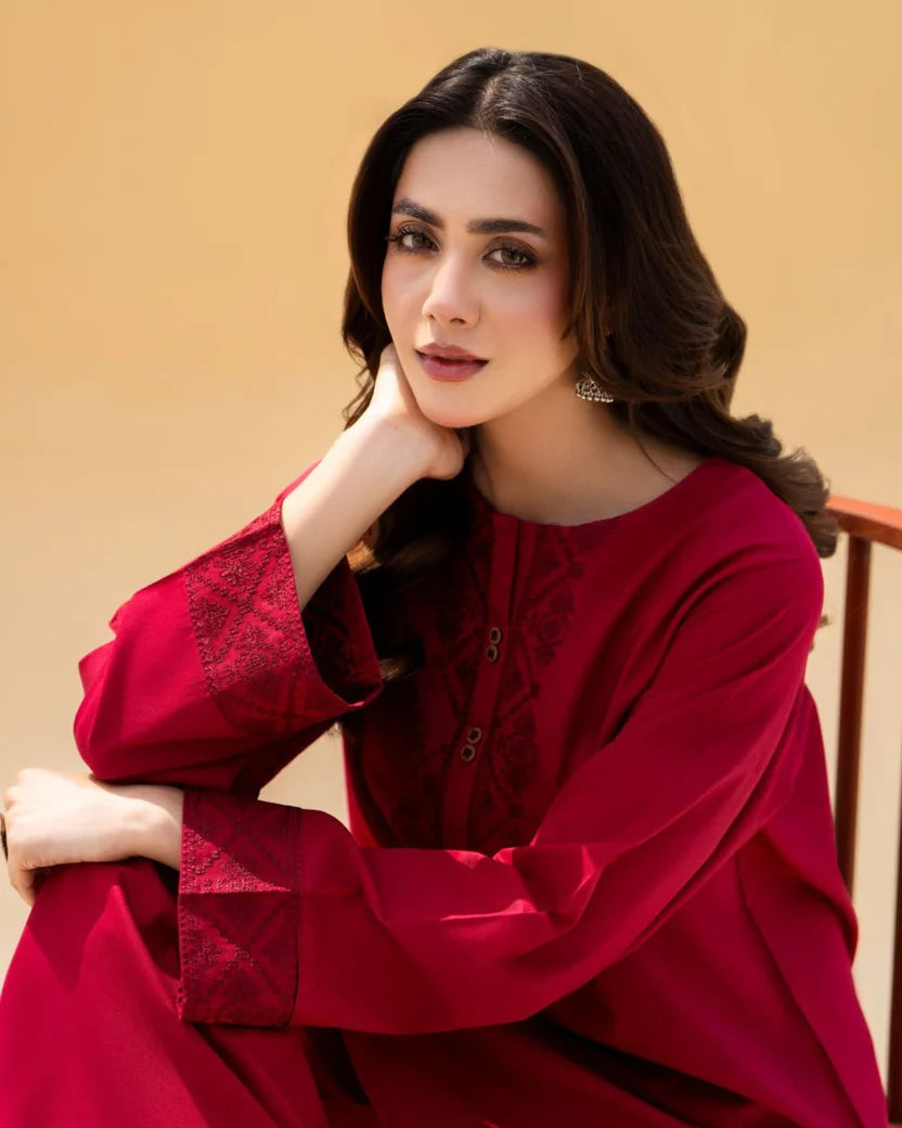 Embroidered Scarlet 2PCS