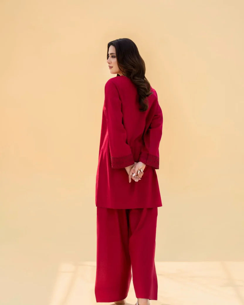 Embroidered Scarlet 2PCS