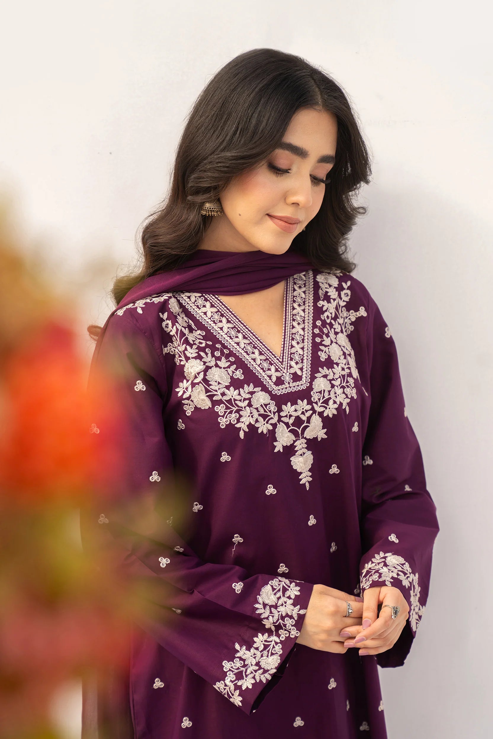 Embroidered areeba 3PCS